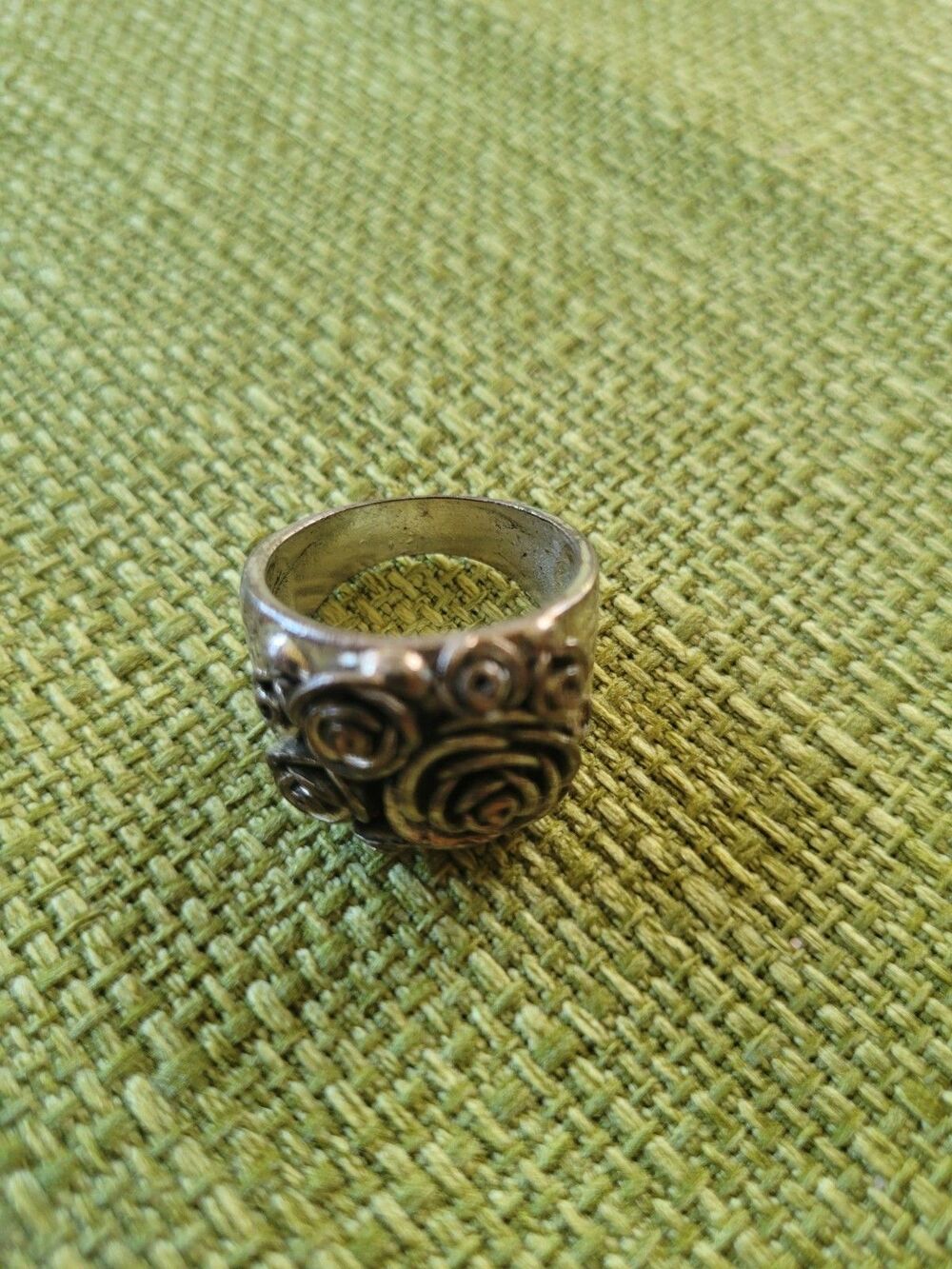 Silver Rose Ring Sz 8.5 Boho Fairy Whimsygoth Cottagecore